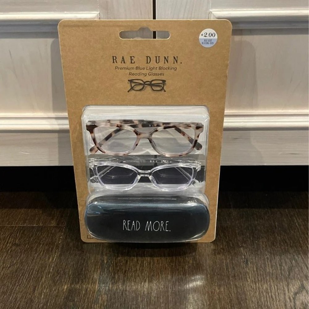 2-Set Rae Dunn Blue Light Blocking Eye Glasses 0.0